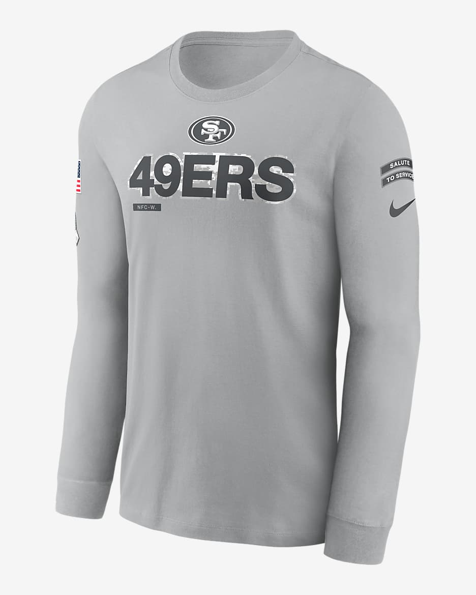 San Francisco 49ers Salute to Service Mascot Edge Legend Men s Nike NFL Long Sleeve T Shirt. Nike